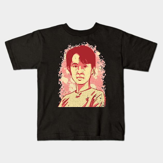 Aung San Suu Kyi Kids T-Shirt by The Urban Attire Co. ⭐⭐⭐⭐⭐